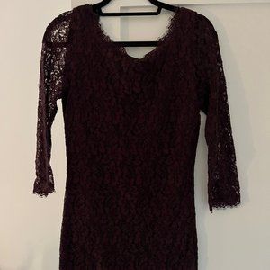 DVF Zarita Dress - Plum - Size 8